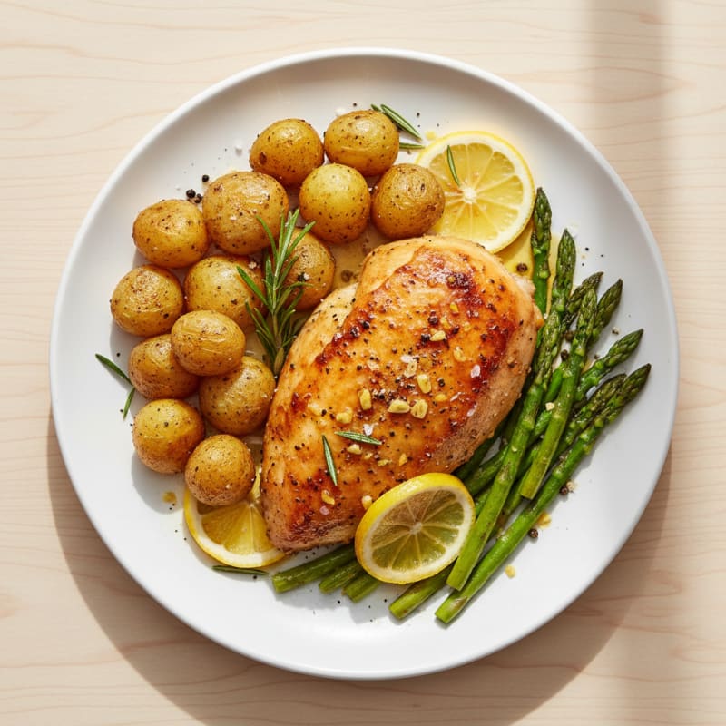 Crispy Lemon-Herb Roasted Chicken