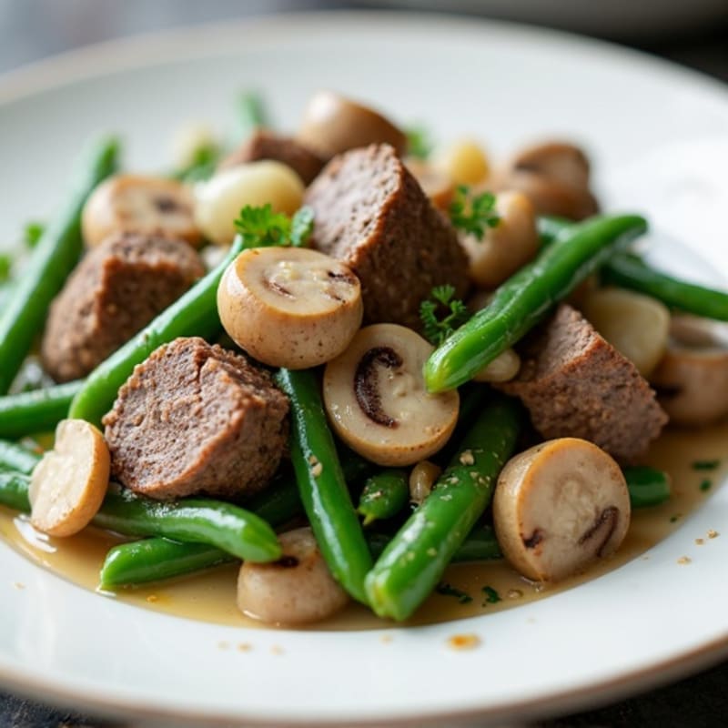Creamy Beef and Mushroom Skillet with Green Beans