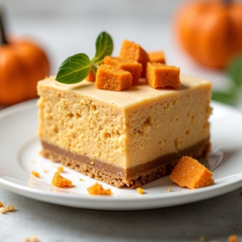 Protein-Packed Creamy Pumpkin Cheesecake Squares