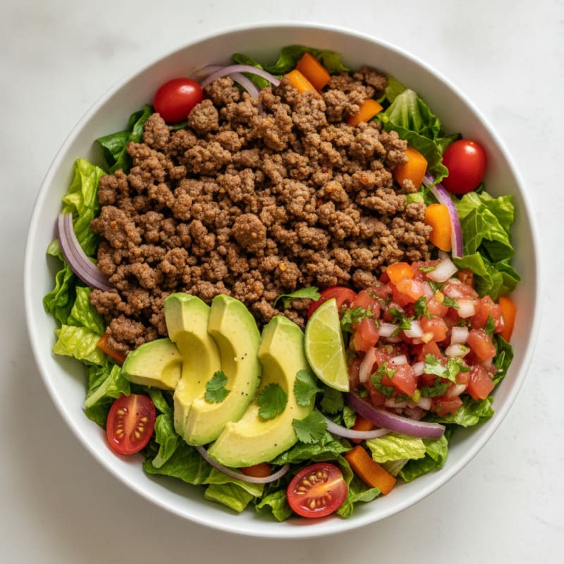Ground Beef Taco Salad Bowl