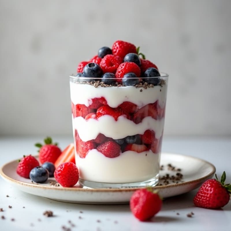 Creamy Greek Yogurt Protein Parfait with Mixed Berries
