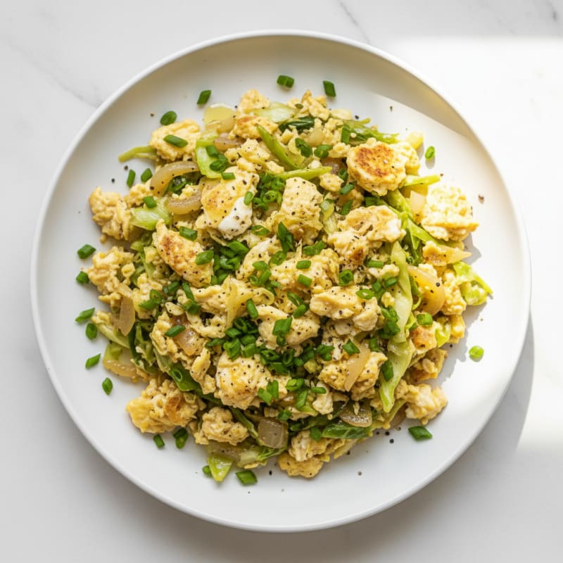 Savory Cabbage and Egg Scramble