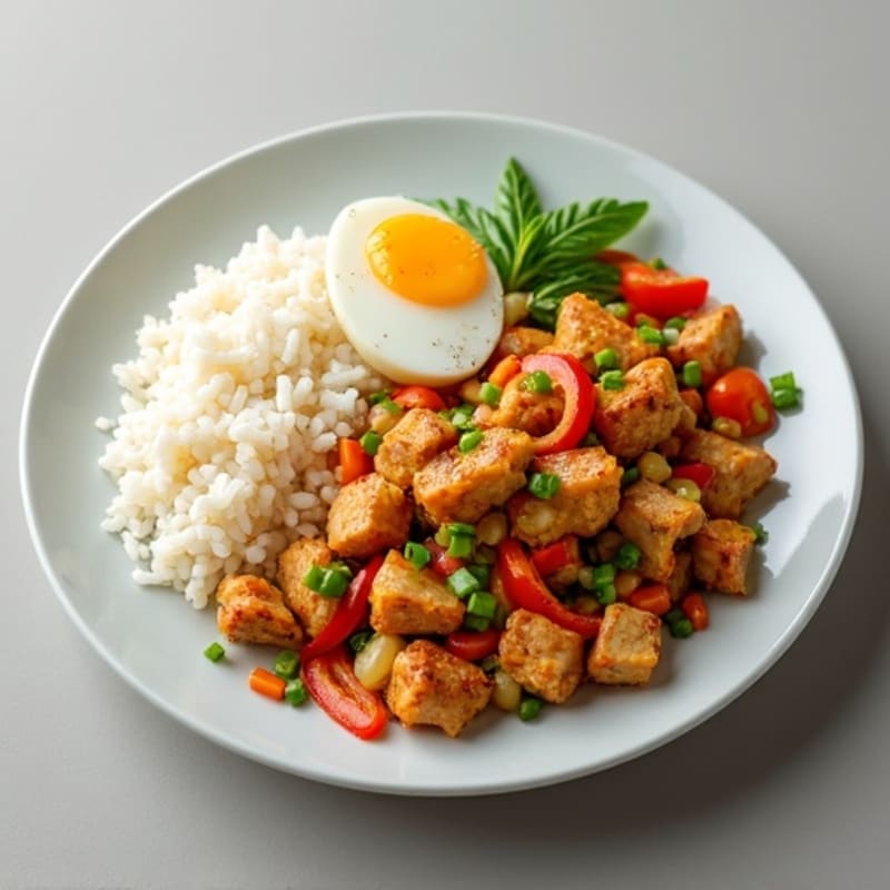Chicken Stir-Fried Rice with Fresh Vegetables