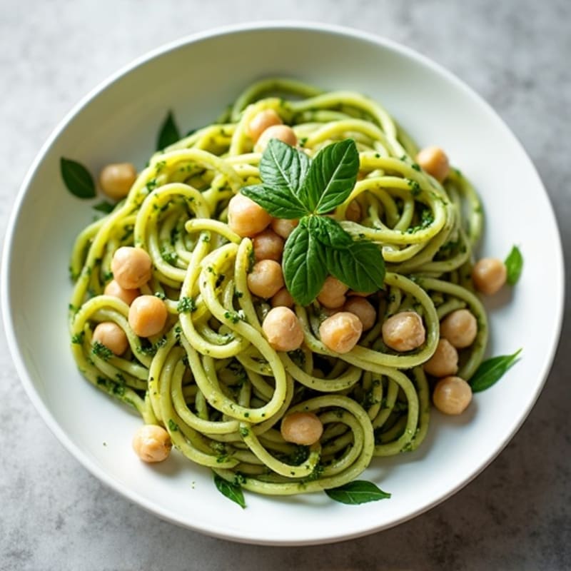 Creamy Cashew Pesto Zucchini Noodles