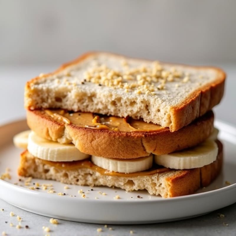 Protein-Packed Almond Butter Banana Sandwich
