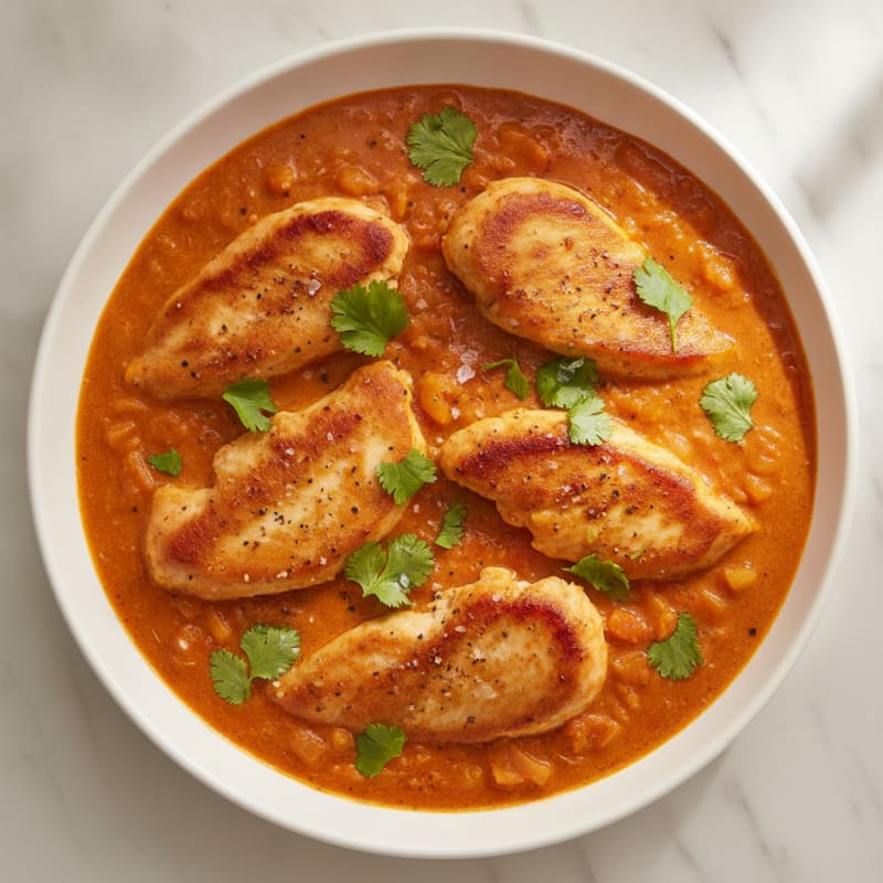 Indian Spiced Chicken with Tomato Cream Sauce