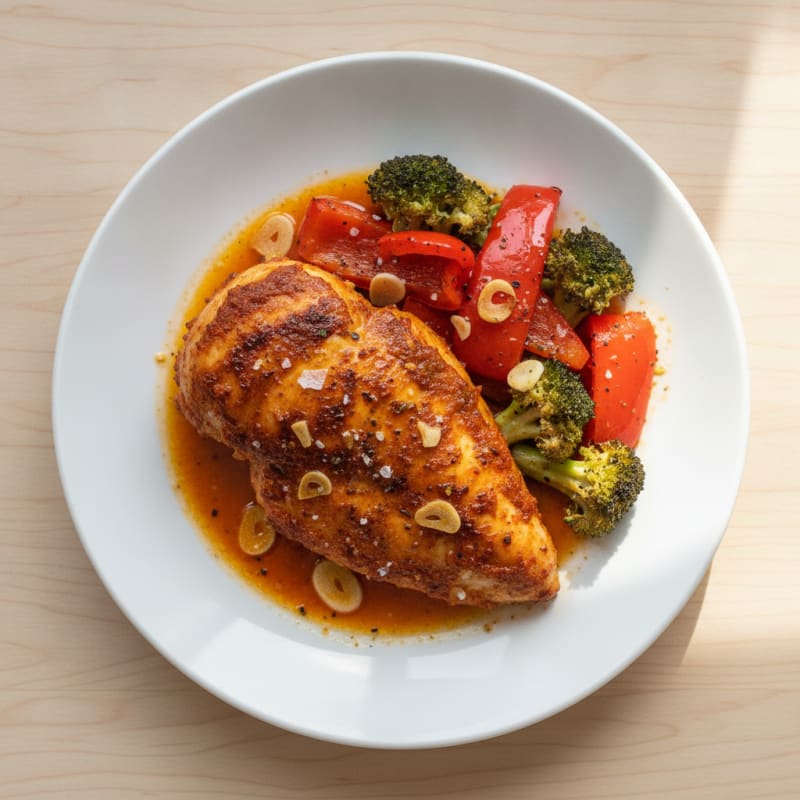 Spicy Harissa Chicken with Roasted Vegetables