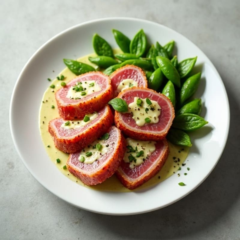 Pan-Seared Ahi Tuna with Creamy Wasabi Aioli
