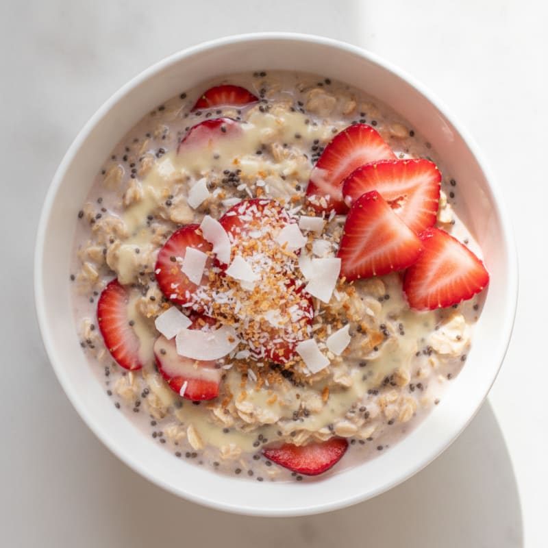 Strawberry Coconut Overnight Oats