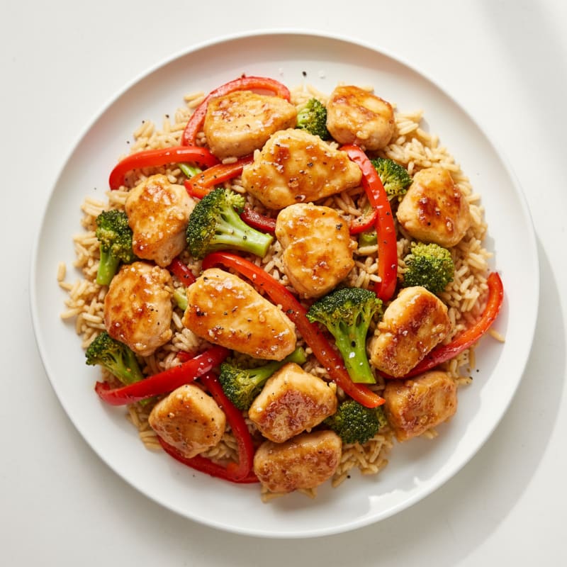Crispy Honey-Garlic Chicken Stir-Fry