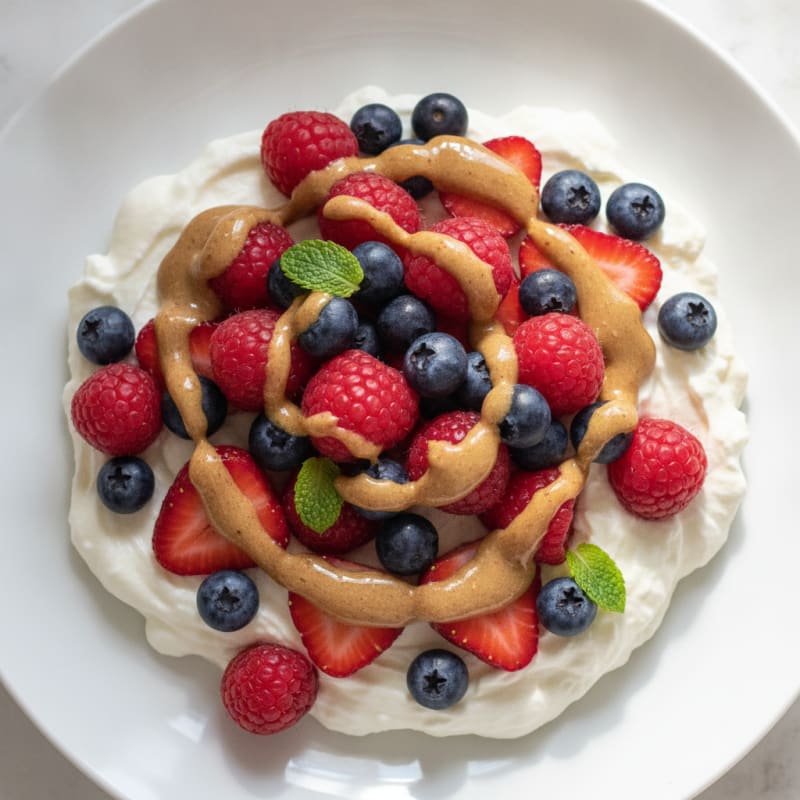 Silky Greek Yogurt Protein Mousse with Berries
