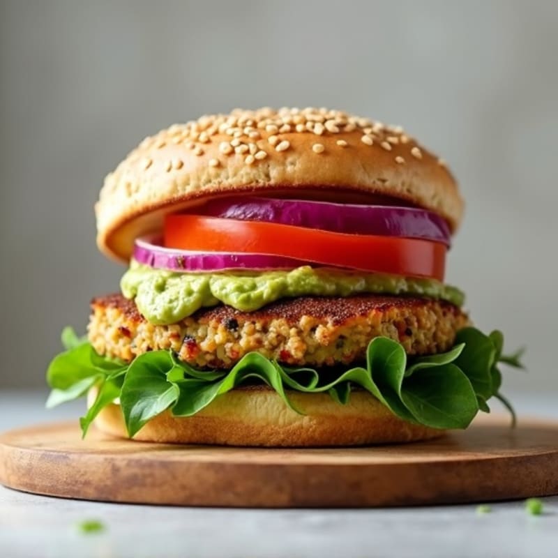 Lean Turkey Spinach Burger with Avocado Spread