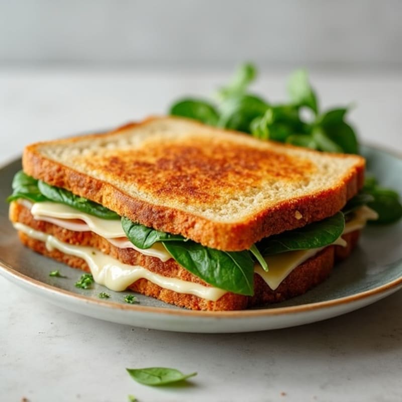 Crispy Whole Grain Turkey and Spinach Melt