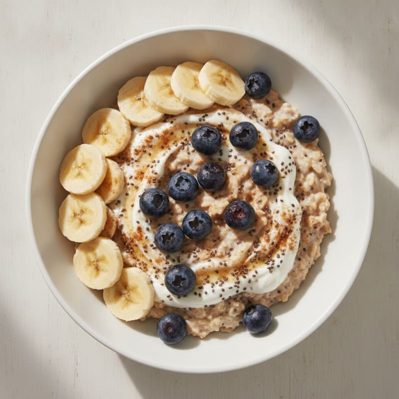 Berry-Banana Overnight Oats with Chia Seeds
