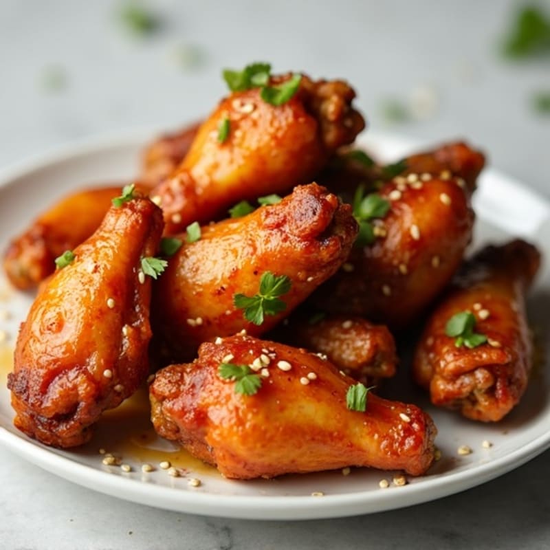 Crispy Baked Honey Garlic Chicken Wings