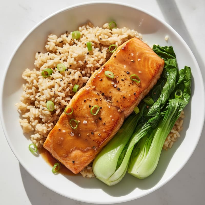 Pan-Seared Teriyaki Glazed Salmon