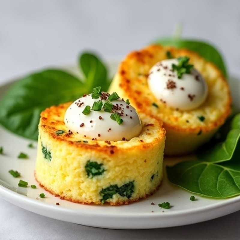 Fluffy Egg Bites with Spinach and Feta