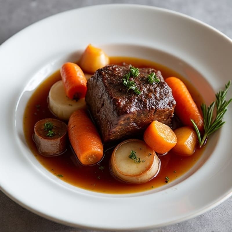 Red Wine Braised Beef with Root Vegetables