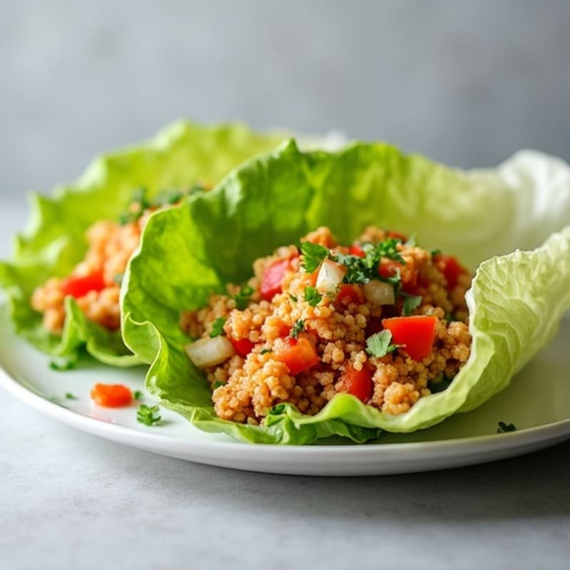 Spicy Sriracha Tuna Lettuce Wraps