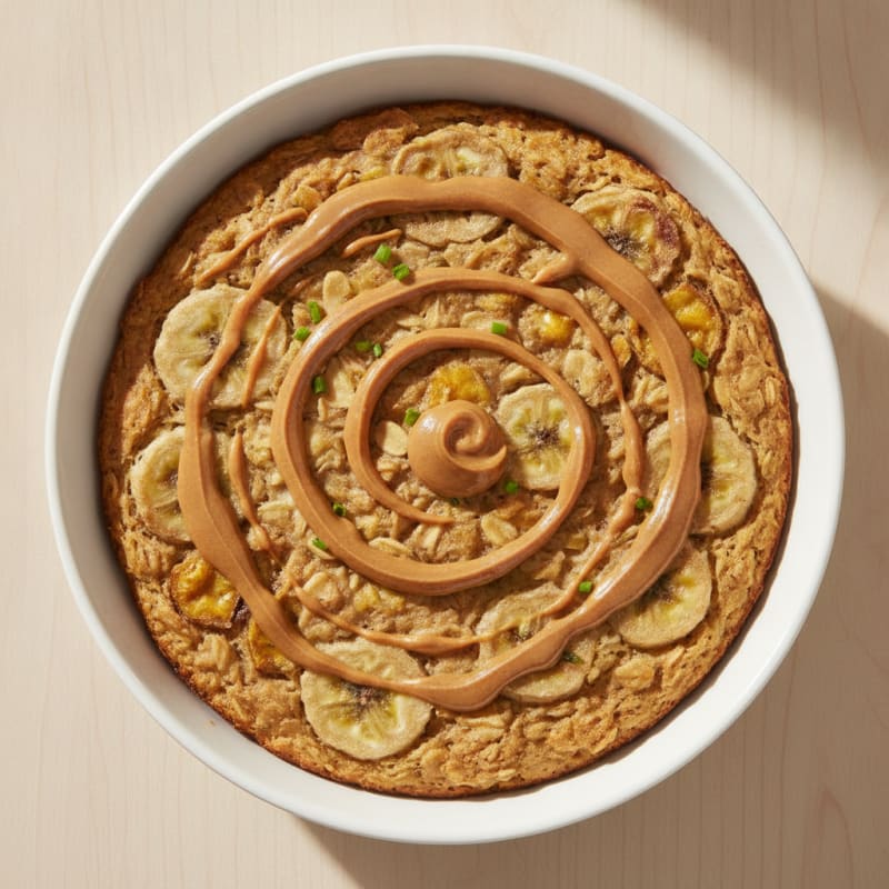 Peanut Butter Banana Baked Oatmeal