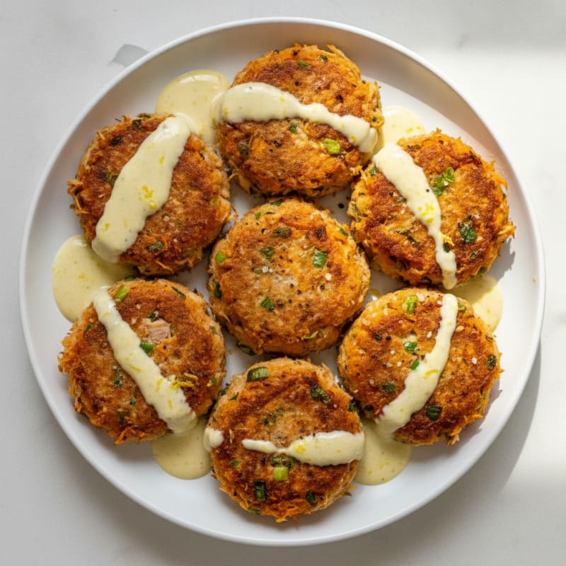 Sweet Potato Tuna Cakes with Lemon Aioli