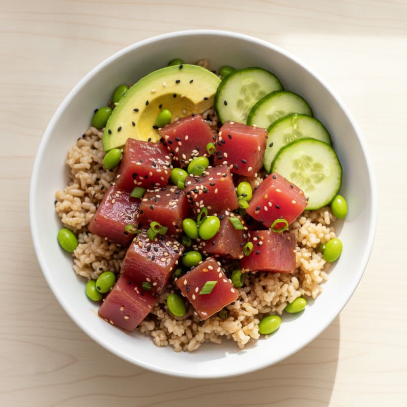 Ahi Tuna Hawaiian Poke Bowl