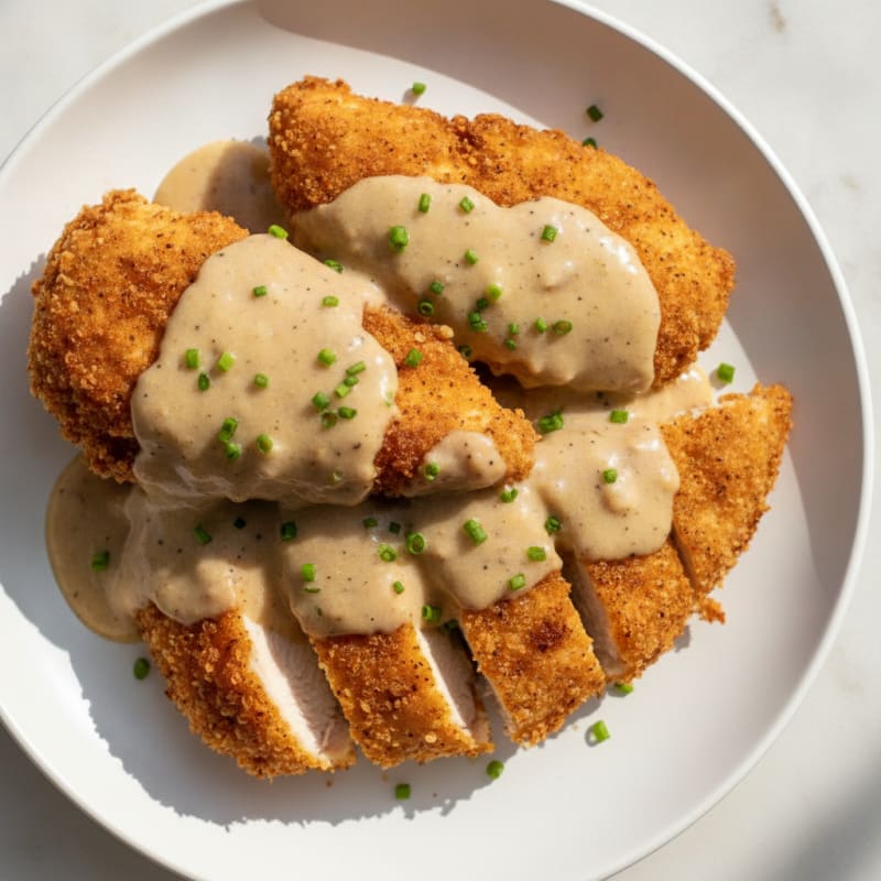 Buttermilk Fried Chicken with Creamy Gravy