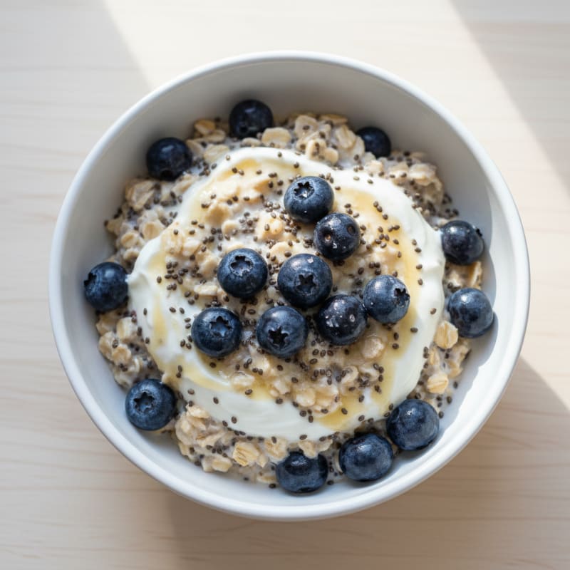 Blueberry Chia Overnight Oats