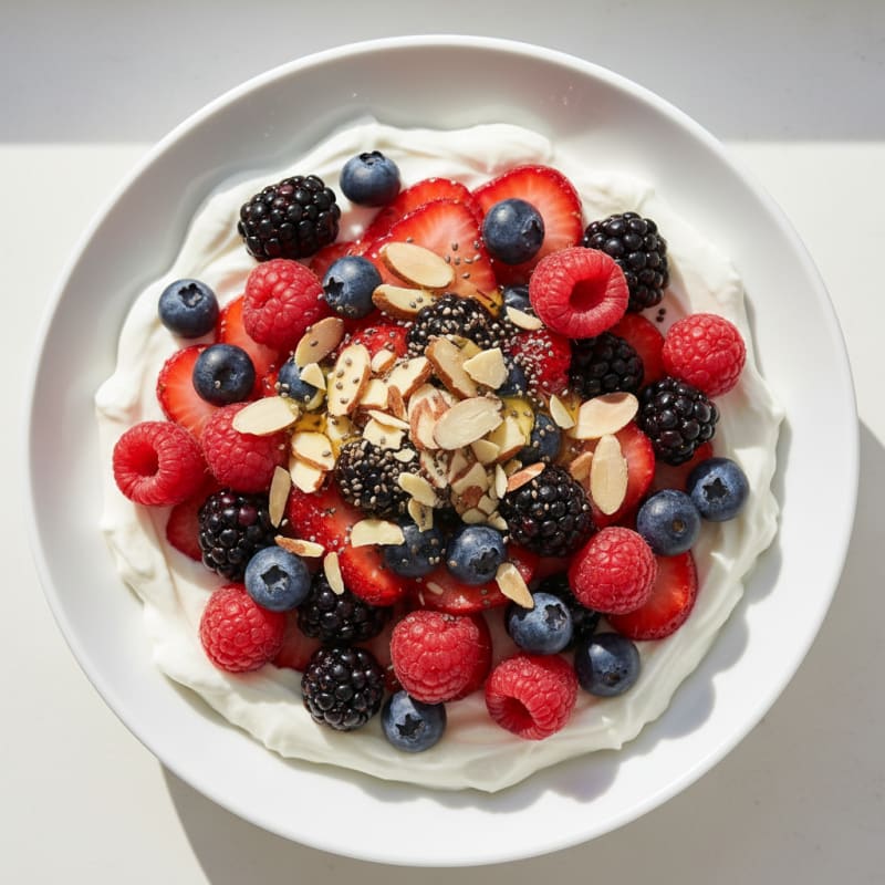 Creamy Greek Yogurt Protein Parfait with Mixed Berries