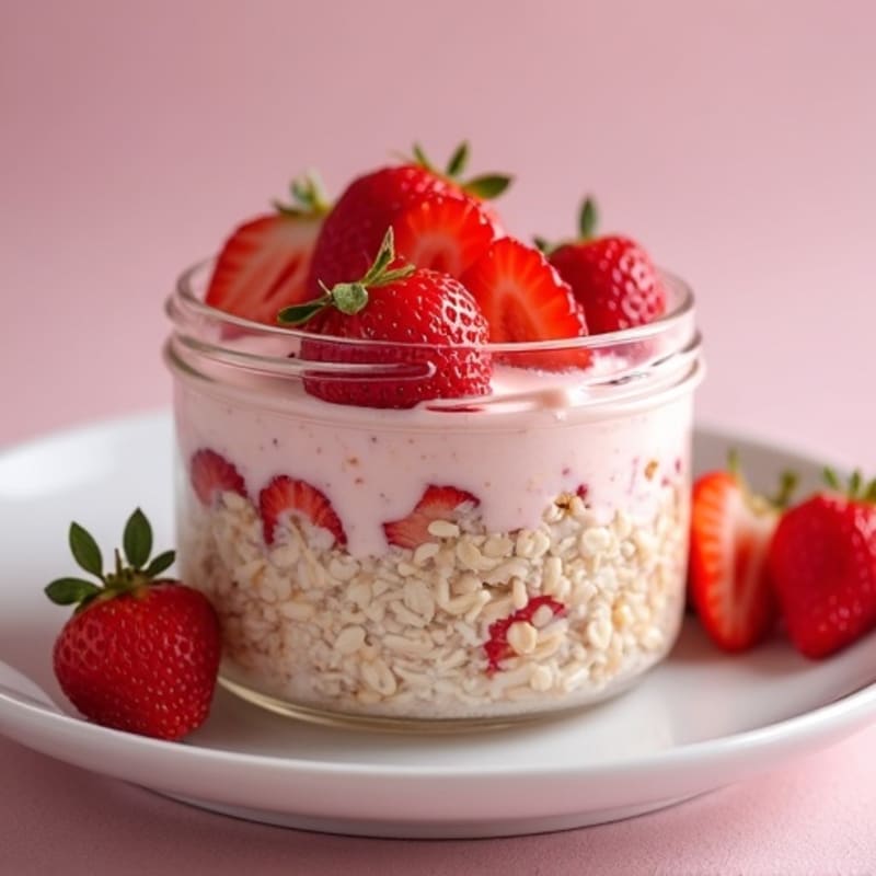 Strawberry Shortcake Overnight Oats