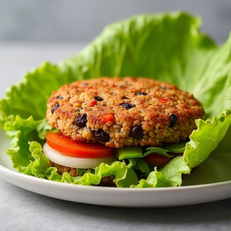 Crispy Veggie Burger Lettuce Wraps