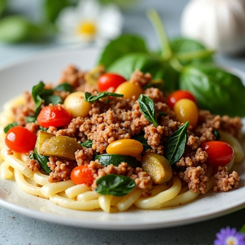 Savory Ground Turkey and Roasted Vegetable Skillet