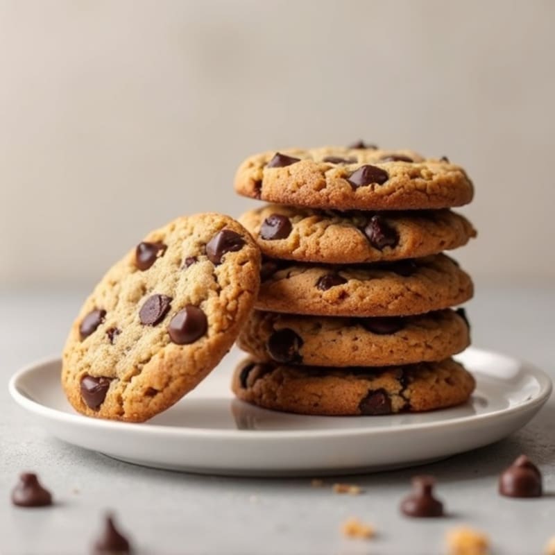 Almond Flour Dark Chocolate Chip Protein Cookies