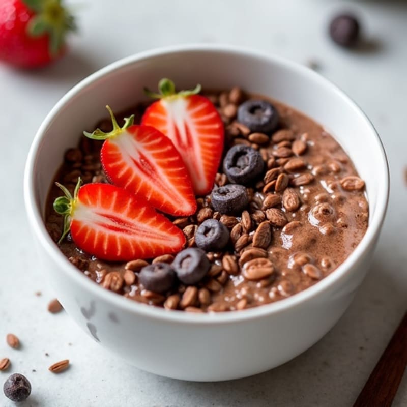Healthy Creamy Chocolate Overnight Oats