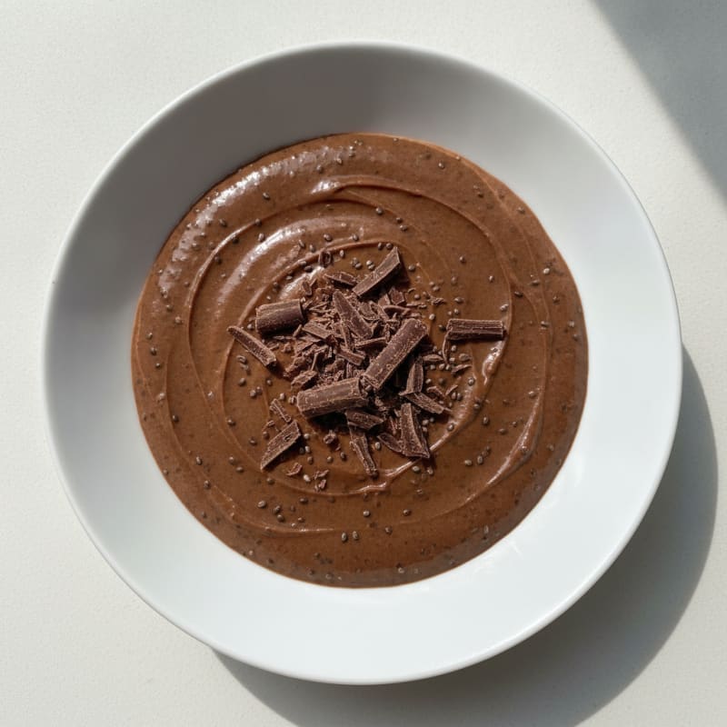 Silky Chocolate Protein Pudding with Chia Seeds