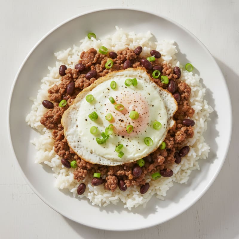 Lean Beef Fried Egg Rice Bowl
