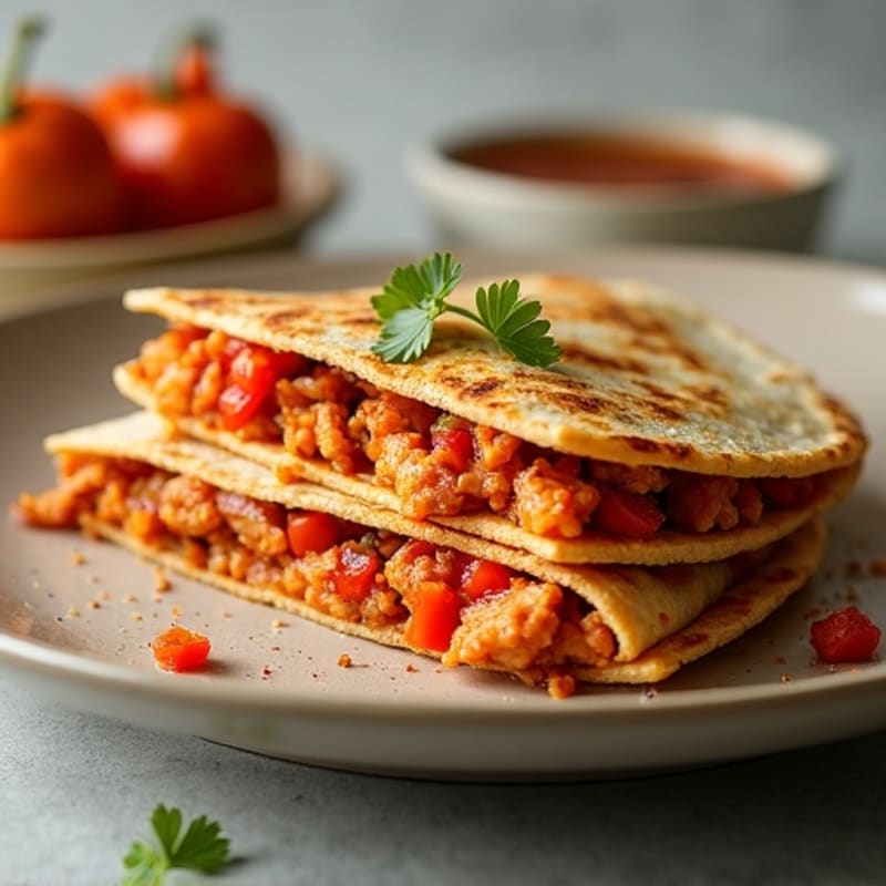 Healthy Crispy BBQ Chicken Quesadilla