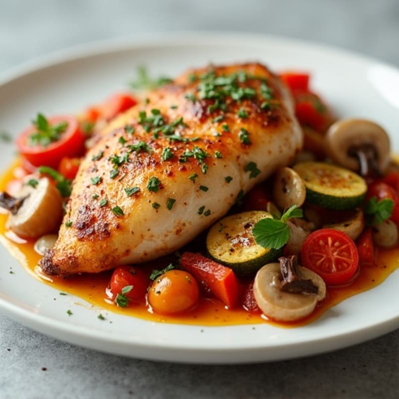 Herb-Roasted Chicken Cacciatore with Garden Vegetables