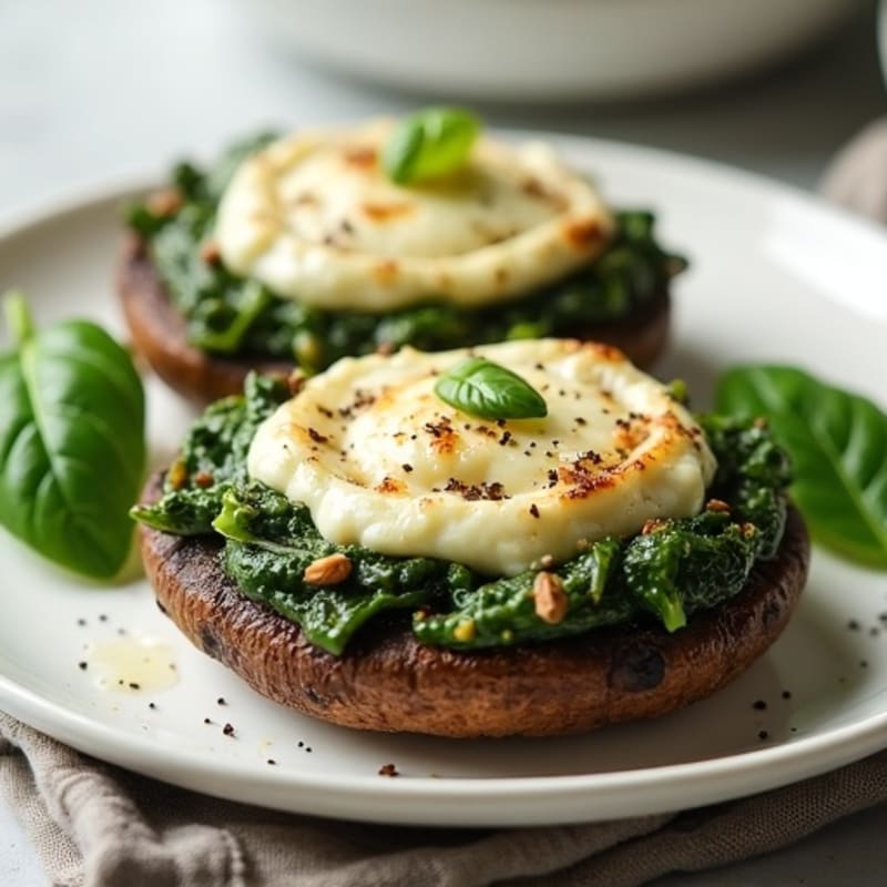 Spinach and Ricotta Stuffed Portobello Mushrooms