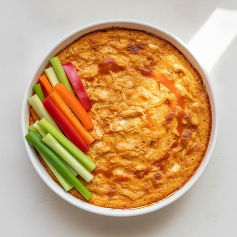 Creamy Buffalo Chicken Dip with Fresh Veggie Dippers