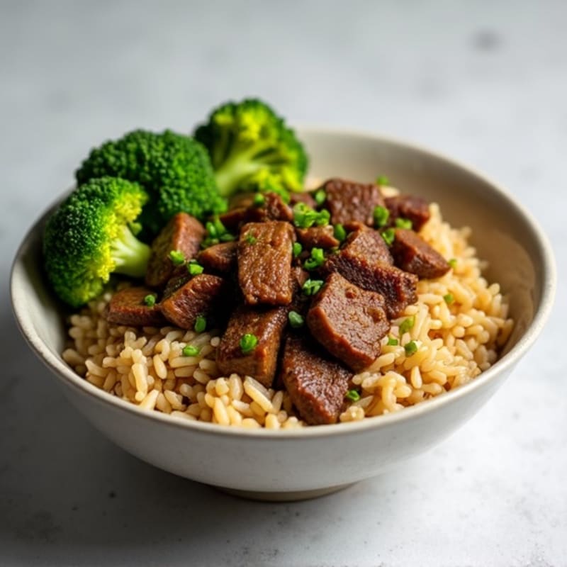 Ginger-Garlic Beef and Broccoli Rice Bowl