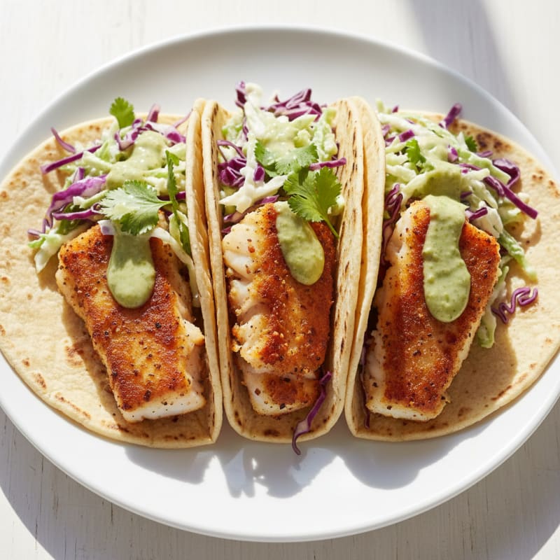Crispy Chili-Lime Fish Tacos