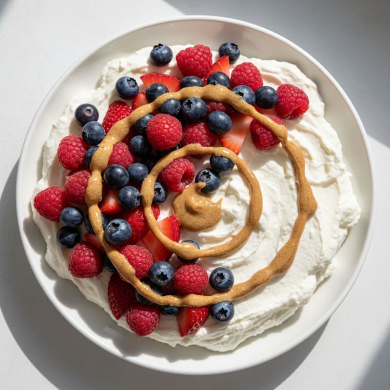 Silky Greek Yogurt Protein Mousse with Berries