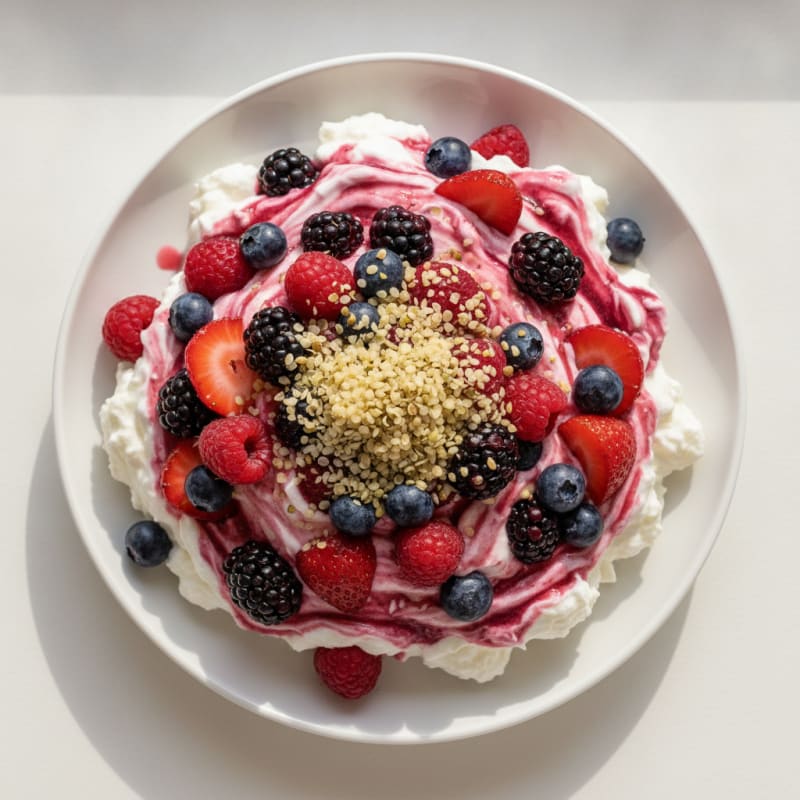 Creamy Greek Yogurt Protein Parfait with Mixed Berries