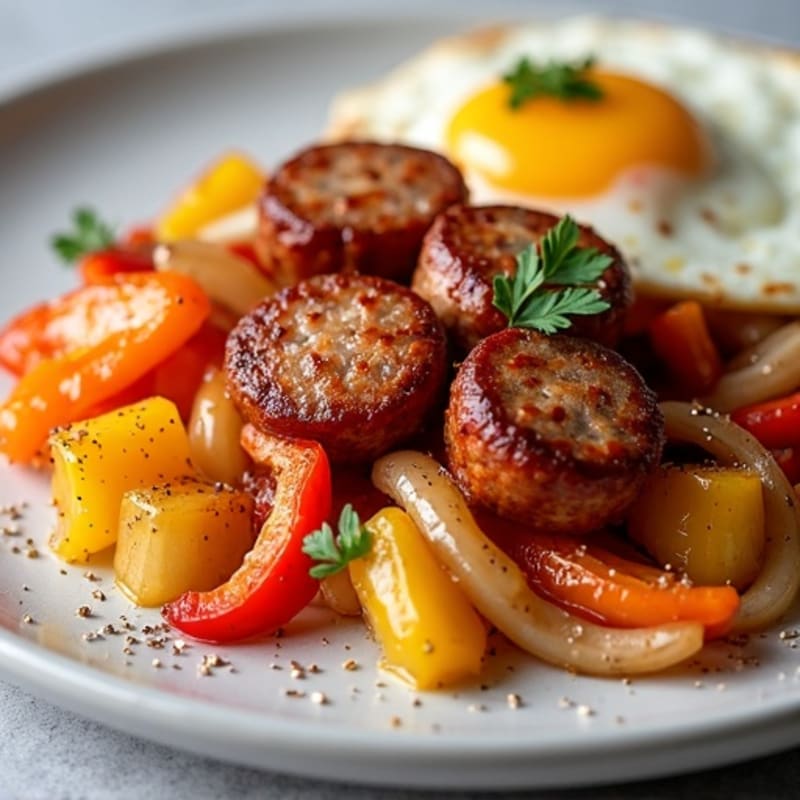 Crispy Roasted Turkey Sausage and Bell Peppers with Smoky Spices