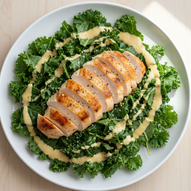 Kale Salad with Lemon-Tahini Dressing
