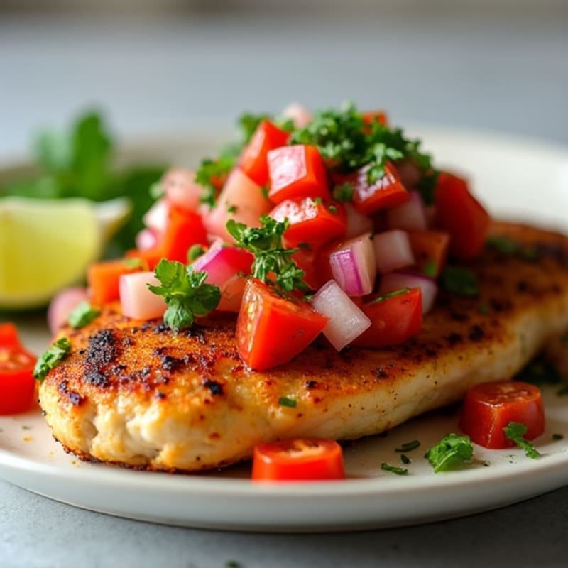 Pan-Seared Chicken with Fresh Pico de Gallo