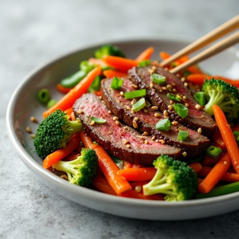 Lean Beef Bulgogi-Style with Crisp Vegetables