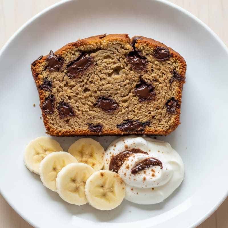 High Protein Dark Chocolate Chip Banana Bread