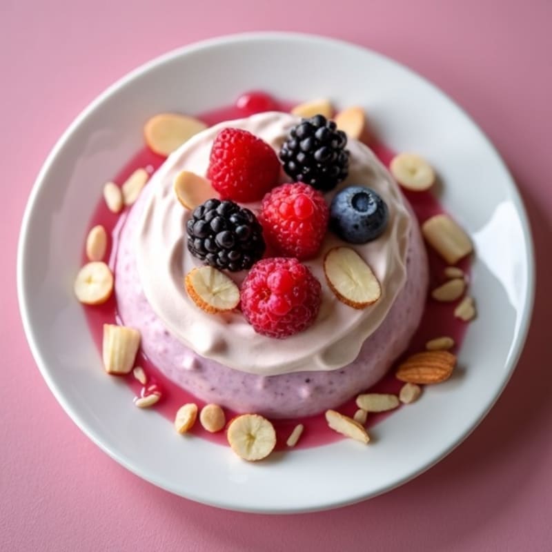 Silky Greek Yogurt Protein Mousse with Berries